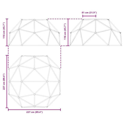 Dome da Arrampicata Blu Acciaio