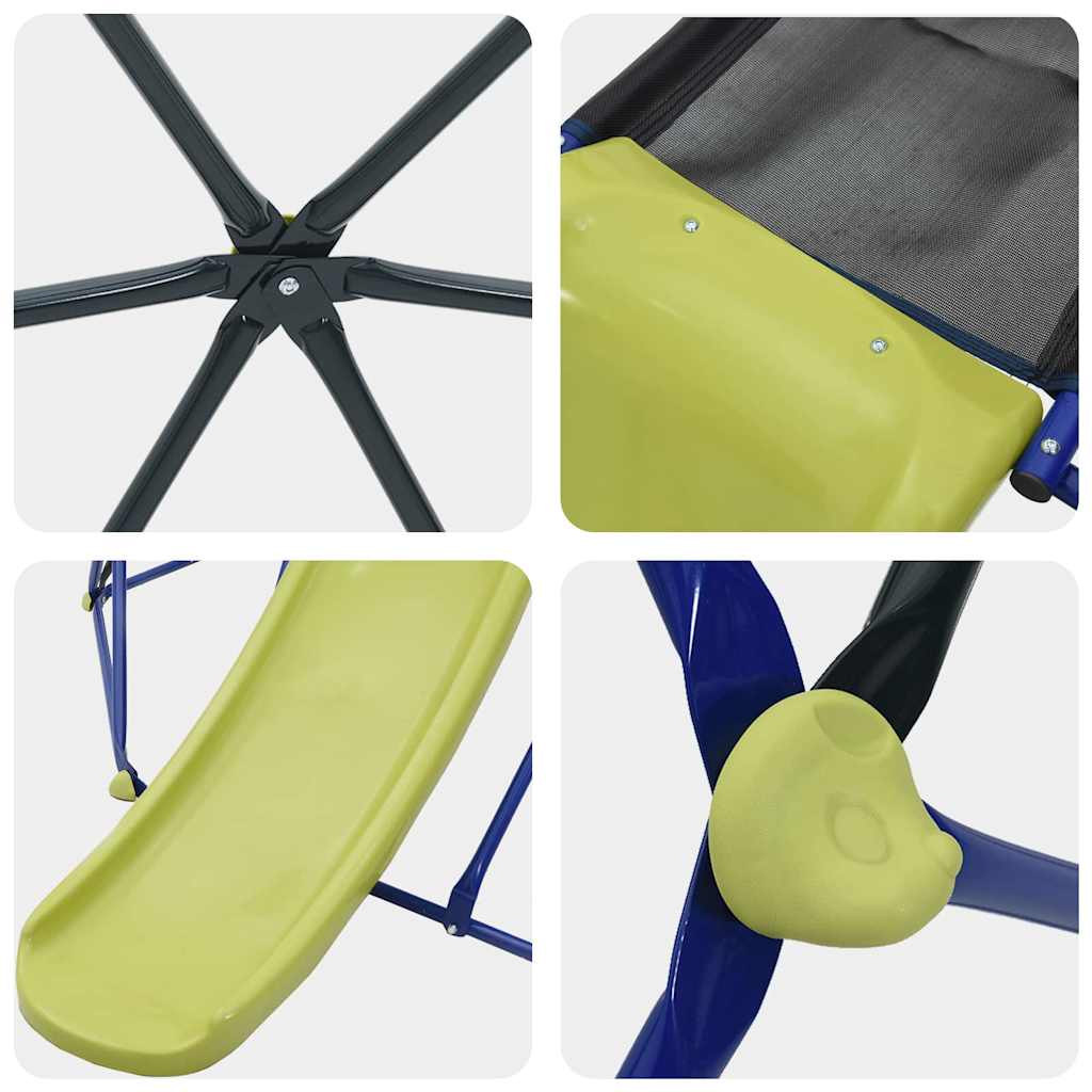 Dome per arrampicata per bambini Blu 6FT con Scivolo Acciaio | homemem39