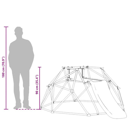 Dome per arrampicata per bambini Blu 6FT con Scivolo Acciaio | homemem39