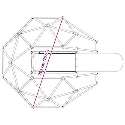 Dome per arrampicata per bambini Blu 6FT con Scivolo Acciaio | homemem39