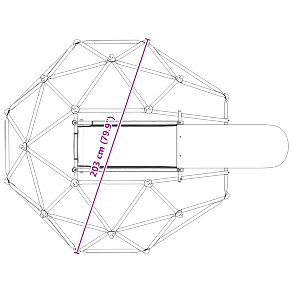 Dome da Arrampicata Blu Acciaio