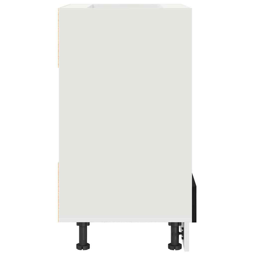 Armadio per forno Riga Rovere nero 60 x 46 x 81,5 cm