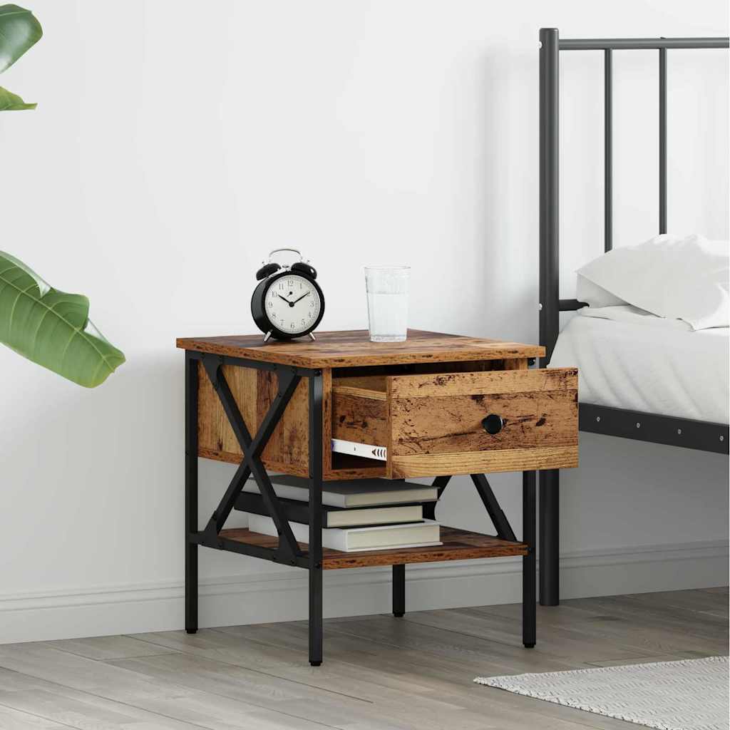 Comodino con cassetto Legno vecchio 40 x 42 x 45 cm | homemem39
