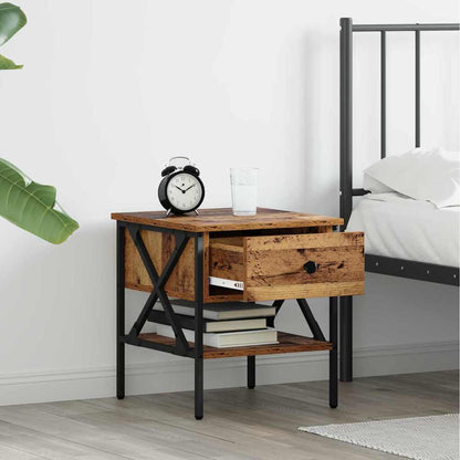 Comodino con cassetto Legno vecchio 40 x 42 x 45 cm | homemem39