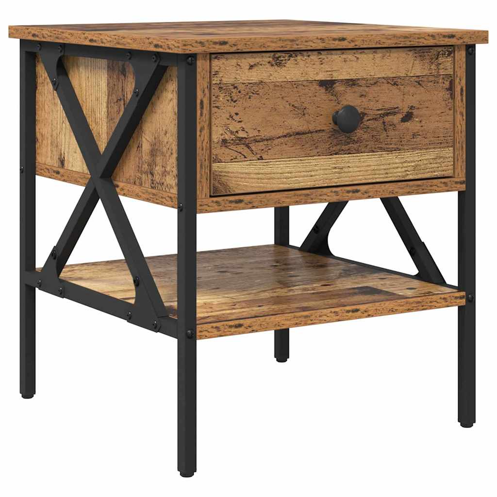Comodino con cassetto Legno vecchio 40 x 42 x 45 cm | homemem39