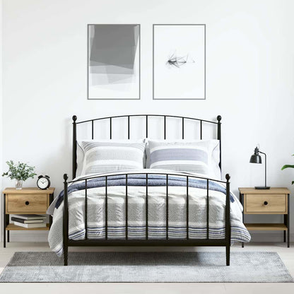 Comodino con cassetto 2 pcs rovere artigianale 40 x 42 x 45 cm