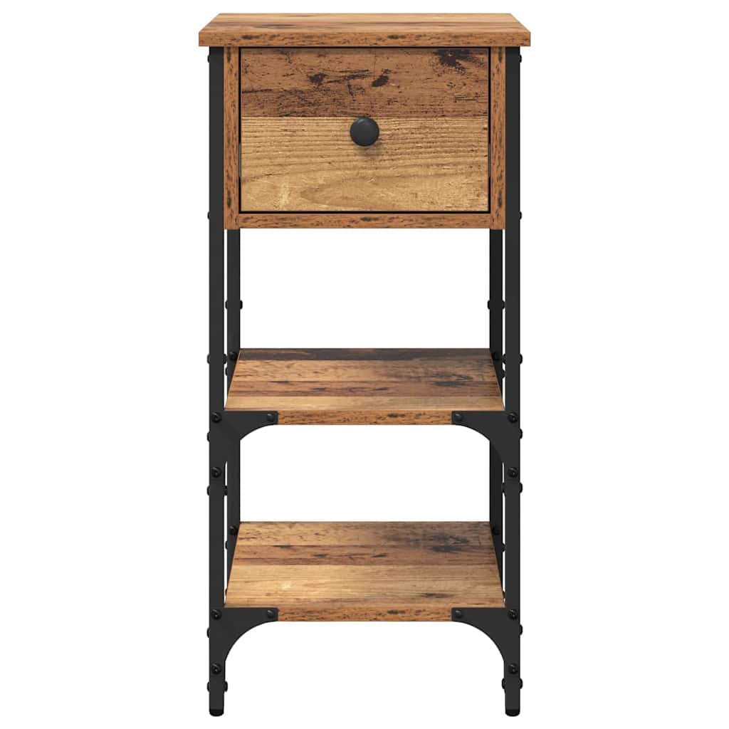 Armadio da Notte con cassetto 2 pcs Marrone 33.5 x 36 x 70 cm | homemem39