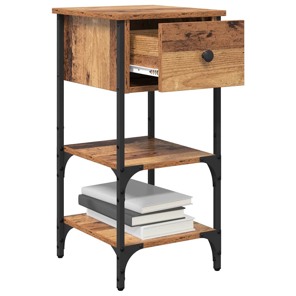 Armadio da Notte con cassetto 2 pcs Marrone 33.5 x 36 x 70 cm | homemem39