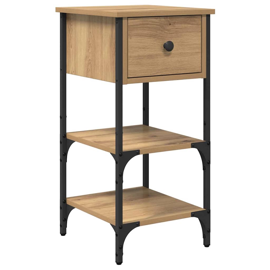 Armadio da Notte con cassetto 2 pcs Marrone 33.5 x 36 x 70 cm | homemem39