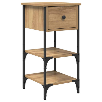 Armadio da Notte con cassetto 2 pcs Marrone 33.5 x 36 x 70 cm | homemem39