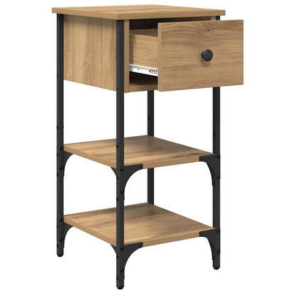 Armadio da Notte con cassetto 2 pcs Marrone 33.5 x 36 x 70 cm | homemem39