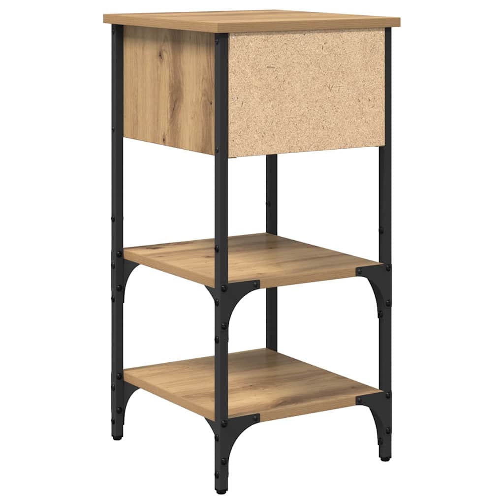 Armadio da Notte con cassetto 2 pcs Marrone 33.5 x 36 x 70 cm | homemem39