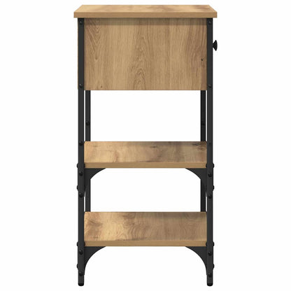 Armadio da Notte con cassetto 2 pcs Marrone 33.5 x 36 x 70 cm | homemem39