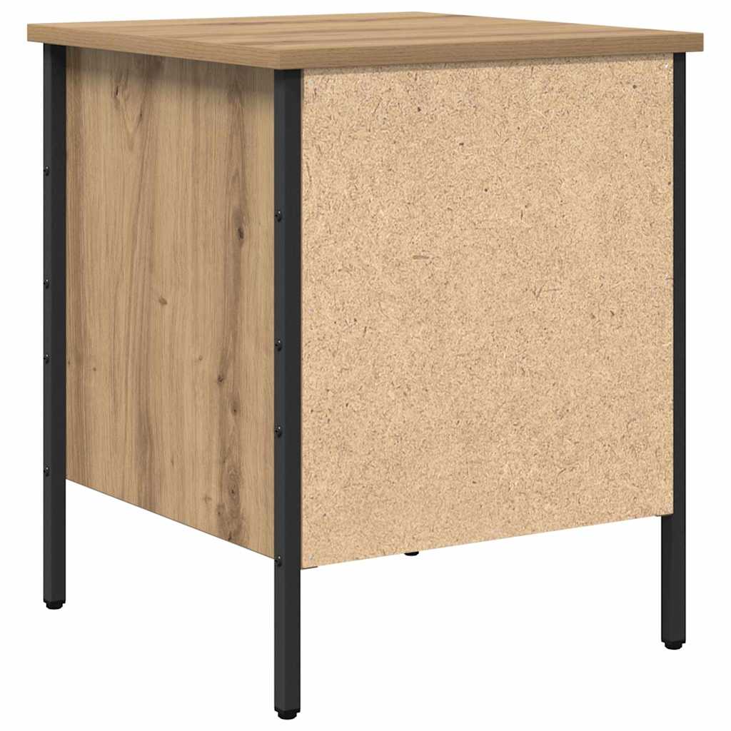 Comodino con cassetto rovere artigianale 40 x 42 x 50 cm
