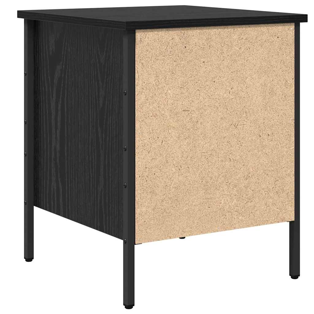 Comodino con cassetto Rovere nero 40 x 42 x 50 cm | homemem39