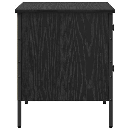 Comodino con cassetto Rovere nero 40 x 42 x 50 cm | homemem39