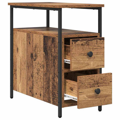 Armadio da Notte con cassetto Legno vecchio 30 x 60 x 60 cm