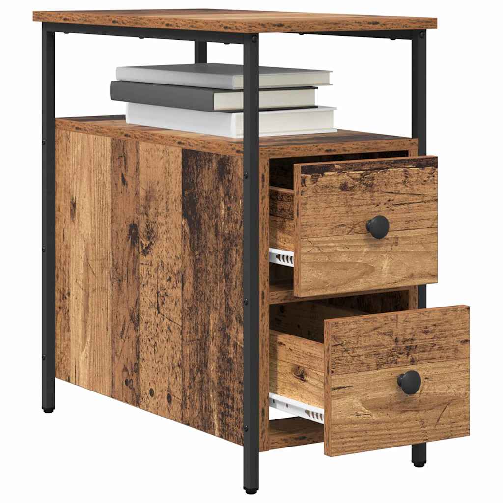 Armadio da Notte con cassetto Legno vecchio 30 x 60 x 60 cm