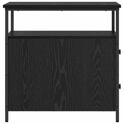 Armadio da Notte con cassetto 2 pcs Rovere nero 30 x 60 x 60 cm
