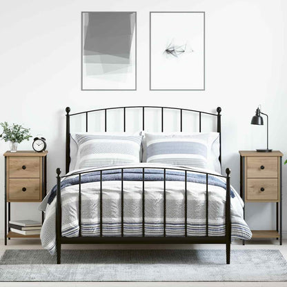 Armadio da Notte 2 pcs rovere artigianale 32 x 42 x 70 cm