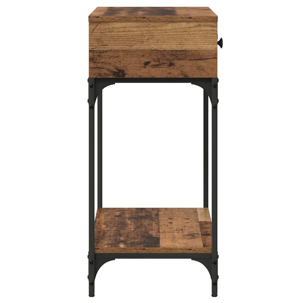 Tavolo consolle con cassetto Legno vecchio 75 x 34.5 x 75 cm