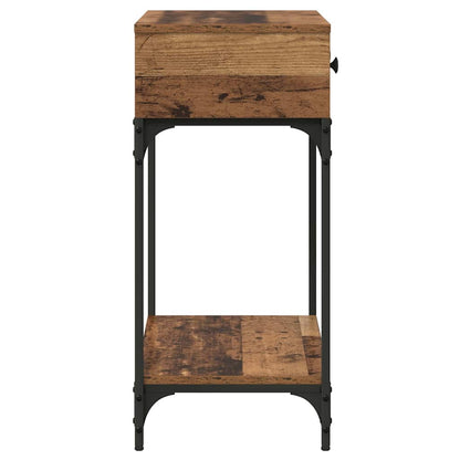 Tavolo consolle con cassetto Legno vecchio 75 x 34.5 x 75 cm