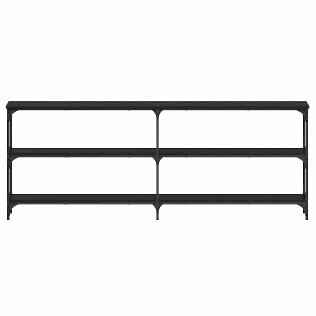 Tavolo consolle Rovere nero 200 x 29 x 75 cm