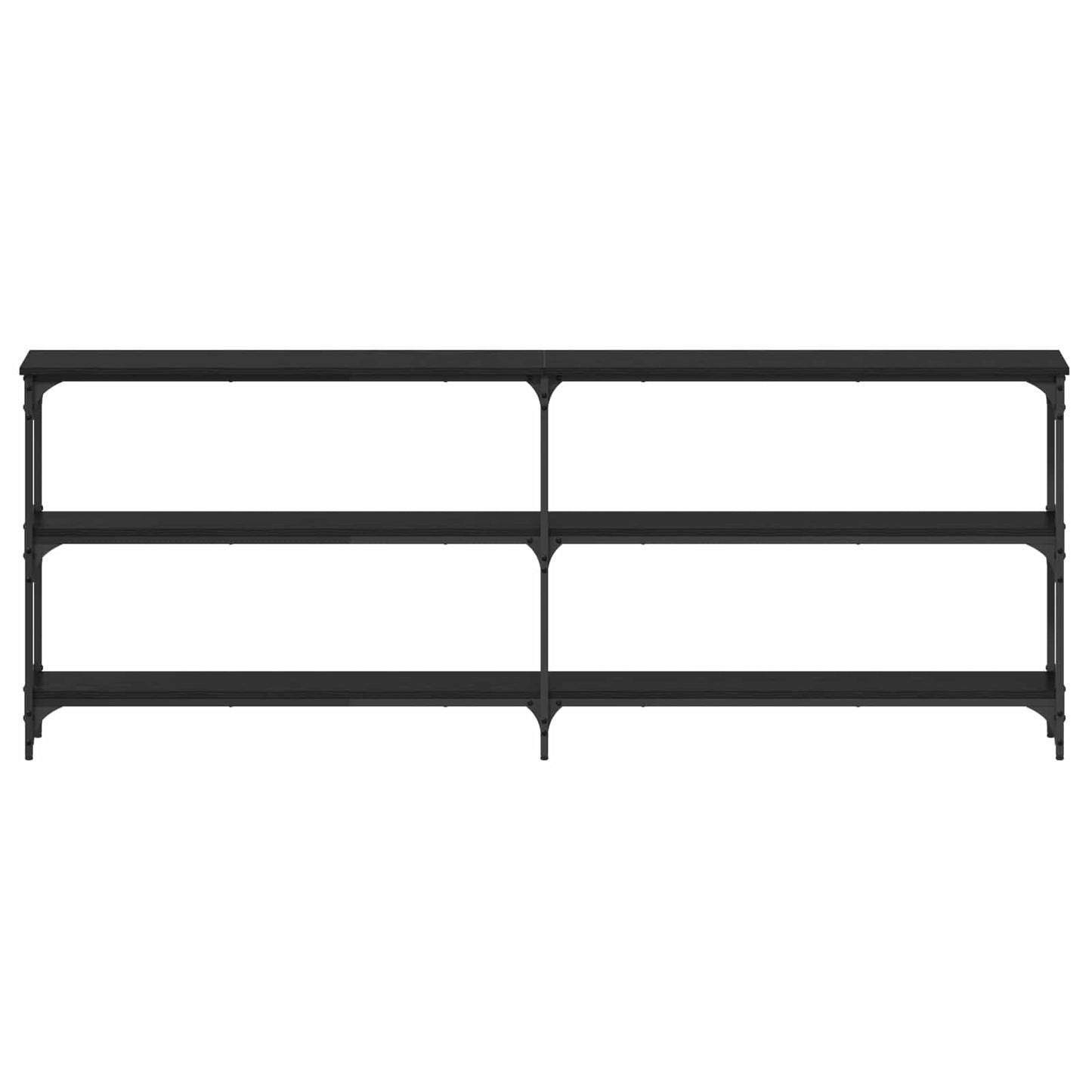 Tavolo consolle Rovere nero 200 x 29 x 75 cm