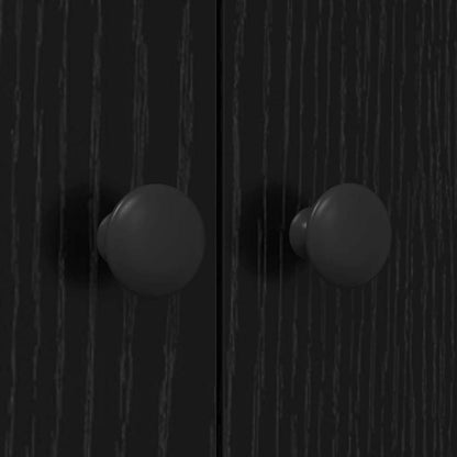 Armadio per Lavatrice Rovere Nero 68 x 48,5 x 194 cm