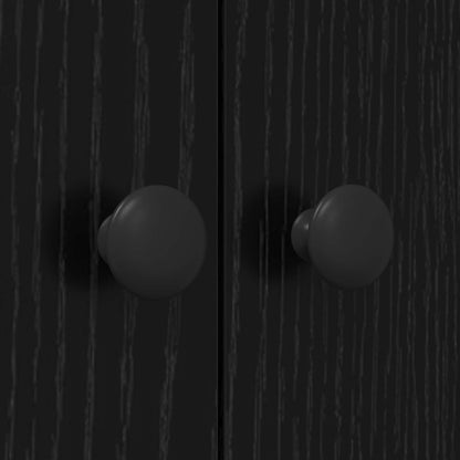 Armadio per Lavatrice Rovere Nero 68 x 48,5 x 194 cm