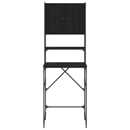 Armadio per Lavatrice Rovere Nero 68 x 48,5 x 194 cm