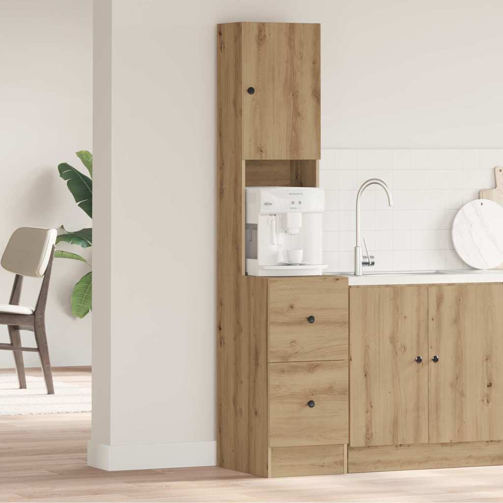 Credenza da cucina Rovere artigianale 32 x 50 x 180 cm | homemem39