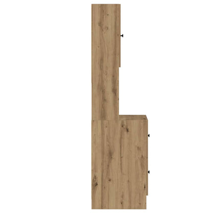 Credenza da cucina Rovere artigianale 32 x 50 x 180 cm | homemem39