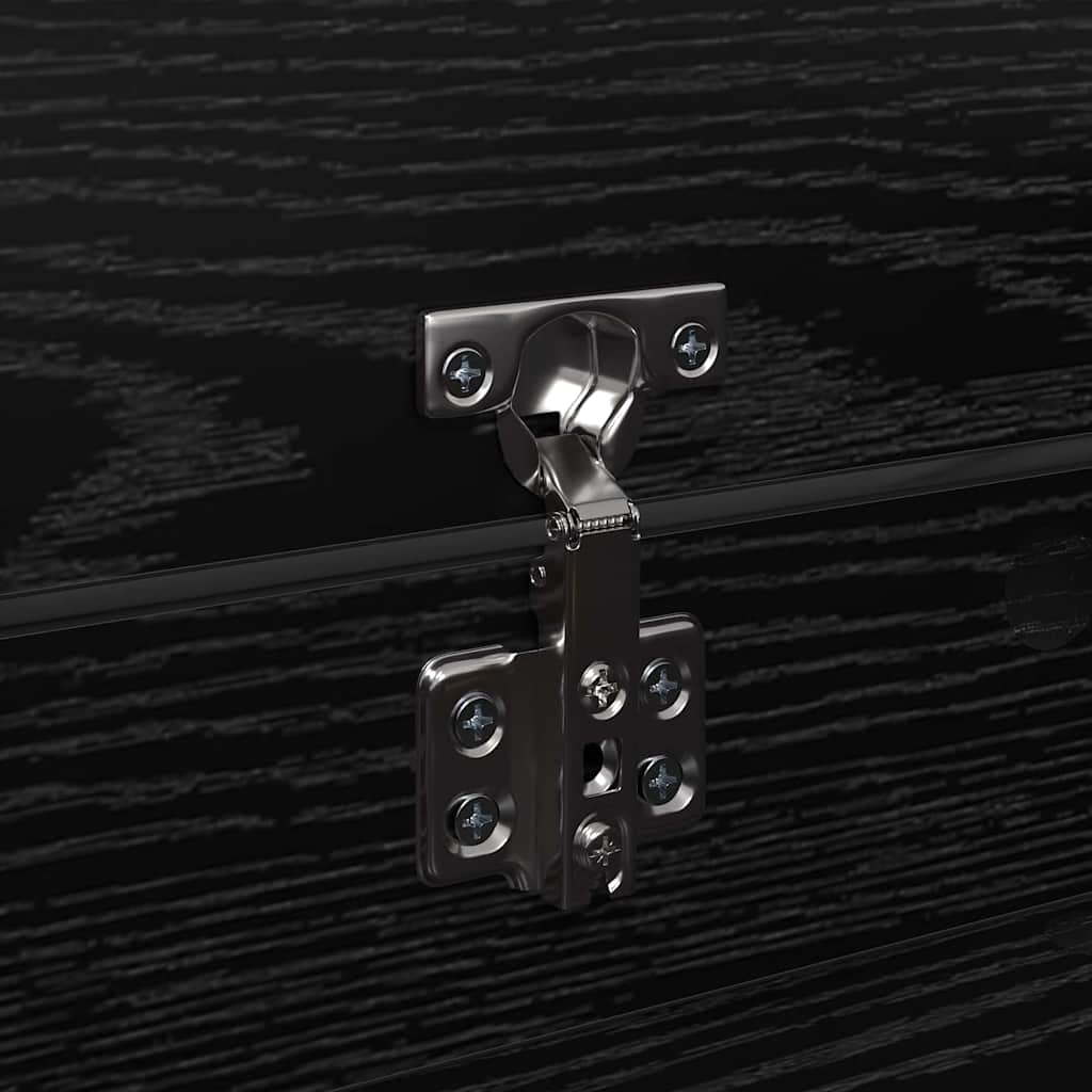 Scarpiera Rovere nero 100.5 x 28 x 100 cm Legno multistrato