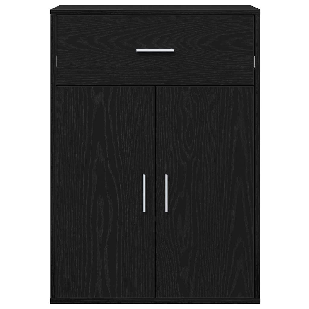 Credenza Rovere nero 79 x 38 x 80 cm Legno multistrato