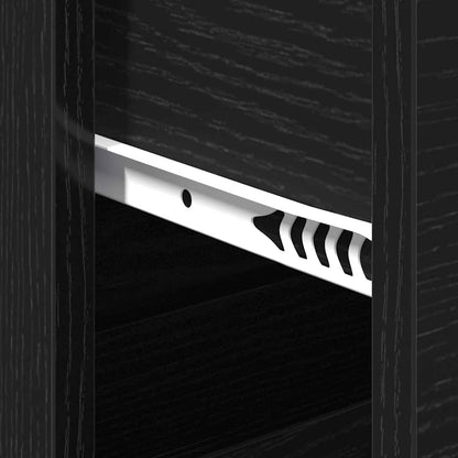 Credenza Rovere nero 60 x 39 x 80 cm Legno multistrato