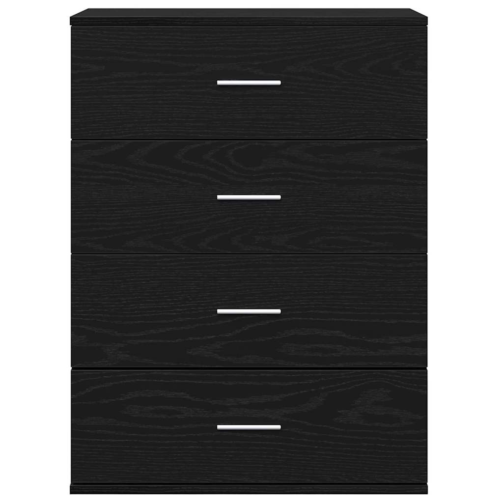 Credenza Rovere nero 60 x 39 x 80 cm Legno multistrato
