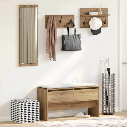 Set mobili da ingresso 4 pz Rovere Artigianale