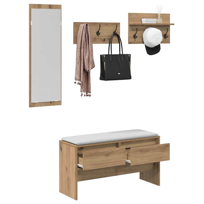 Set mobili da ingresso con cassetto 4 pcs Rovere Artigianale | homemem39