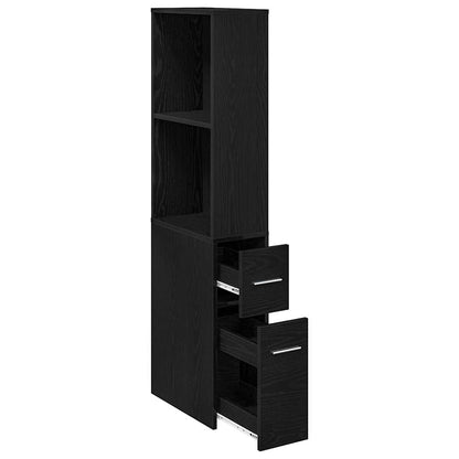 Set di mobili per il bagno 22 x 41 x 135 cm Rovere Nero | homemem39