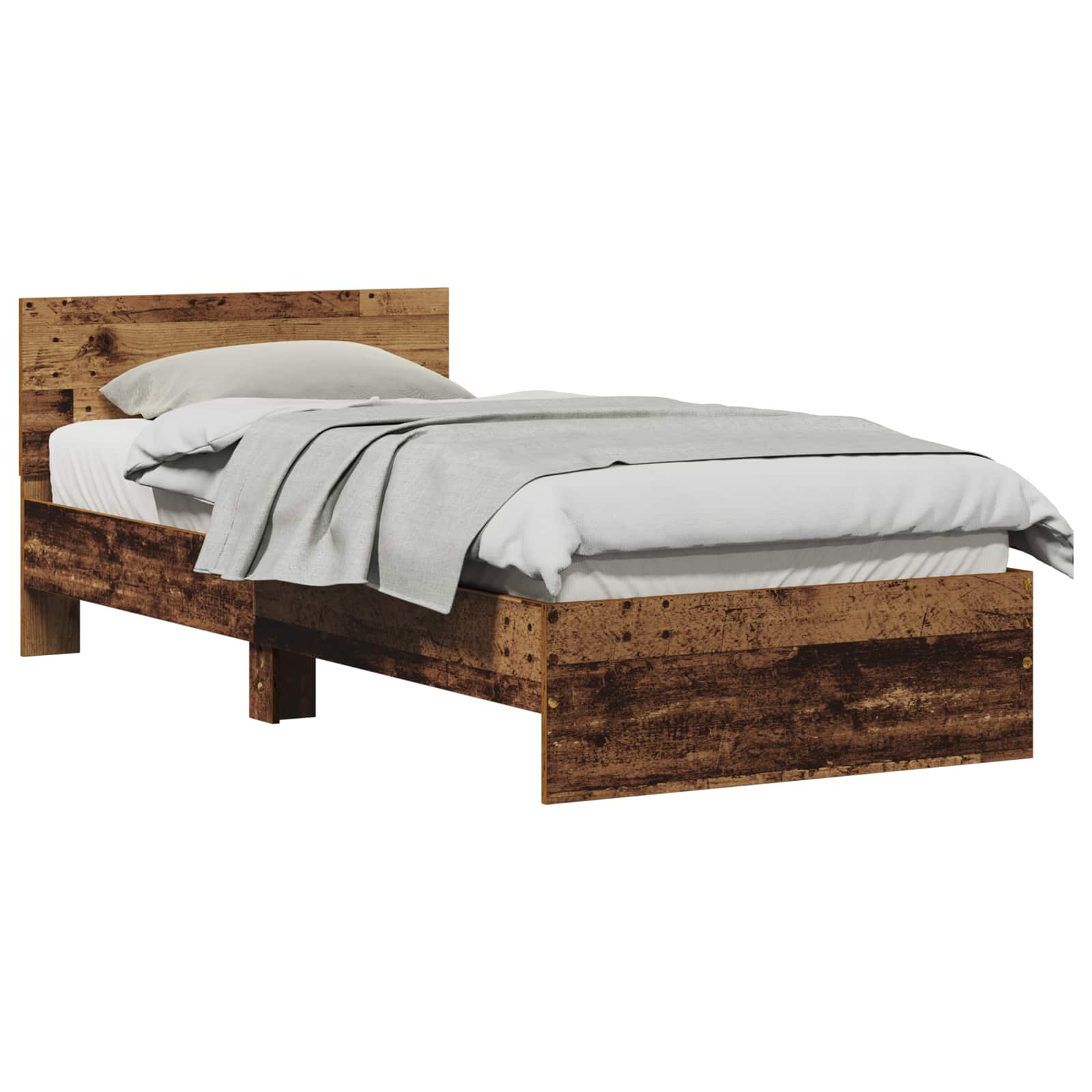 Struttura del letto Legno vecchio 90 x 200 cm Legno multistrato | homemem39
