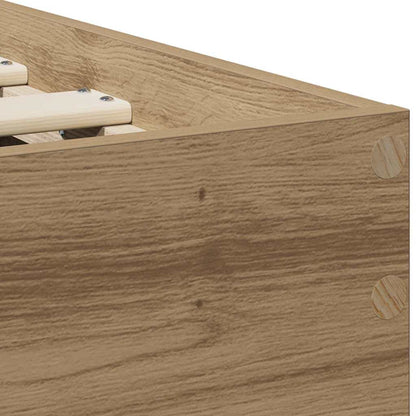 Struttura del letto con testiera Rovere artigianale 90 x 190 cm