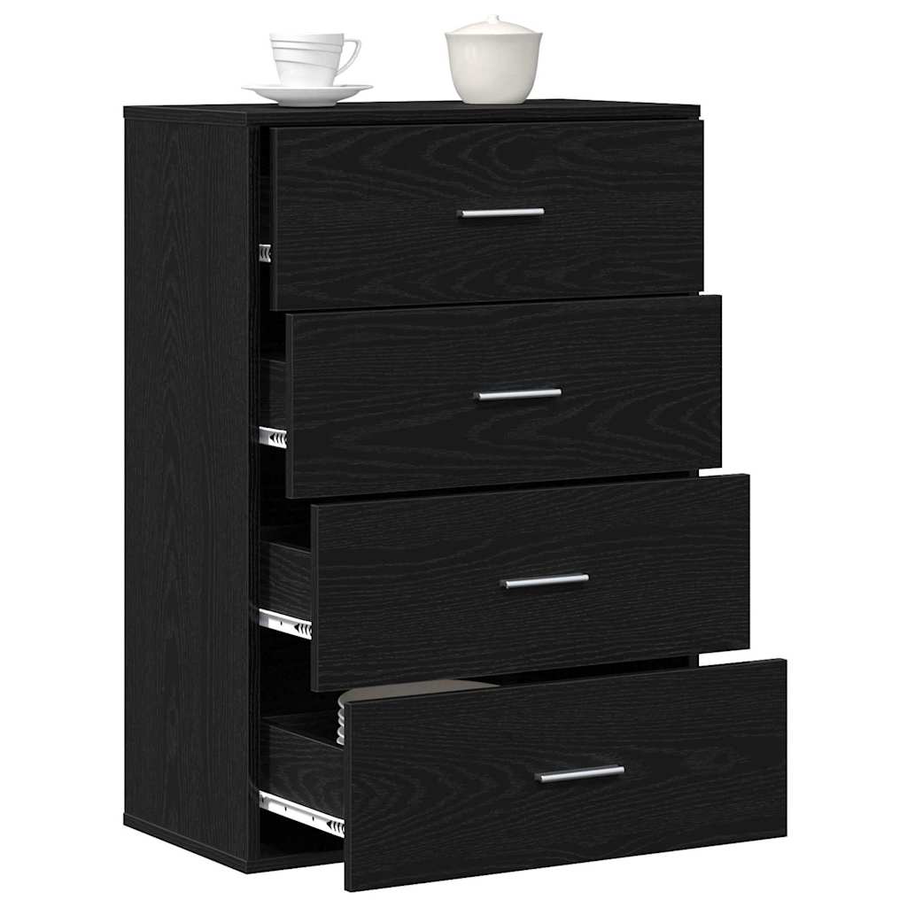Credenza Rovere nero 60 x 31 x 84 cm Legno multistrato