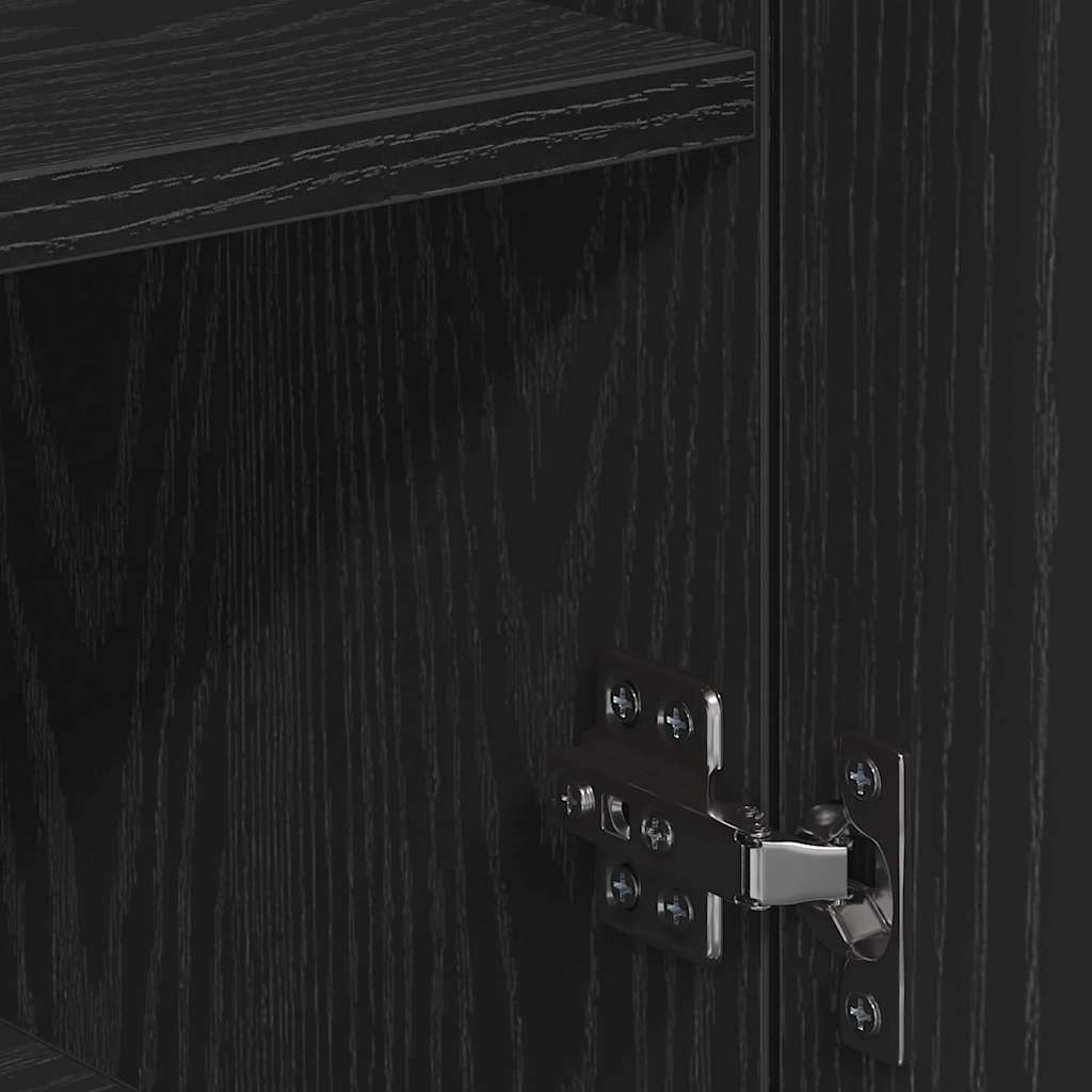 Credenza Rovere nero 79 x 38 x 80 cm Legno multistrato