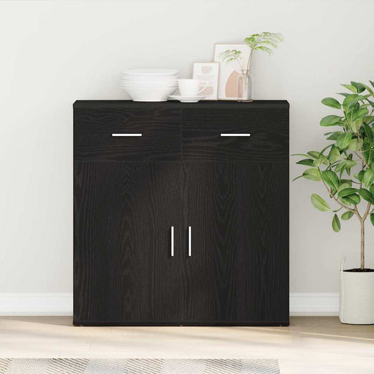 Credenza Rovere nero 79 x 38 x 80 cm Legno multistrato