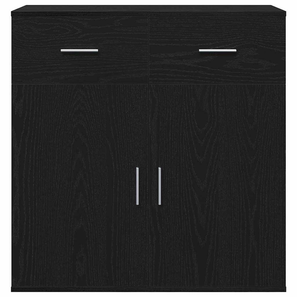 Credenza Rovere nero 79 x 38 x 80 cm Legno multistrato