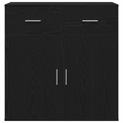 Credenza Rovere nero 79 x 38 x 80 cm Legno multistrato
