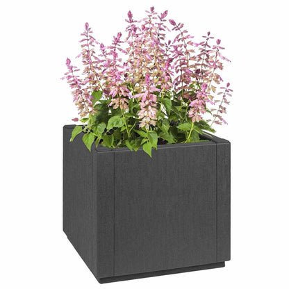 Vaso da giardino Antracite 36 x 36 x 35 cm Polipropilene