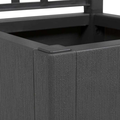 Vaso da giardino Antracite 36 x 36 x 140 cm Polipropilene - homemem39
