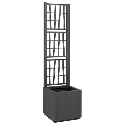 Vaso da giardino Antracite 36 x 36 x 140 cm Polipropilene - homemem39